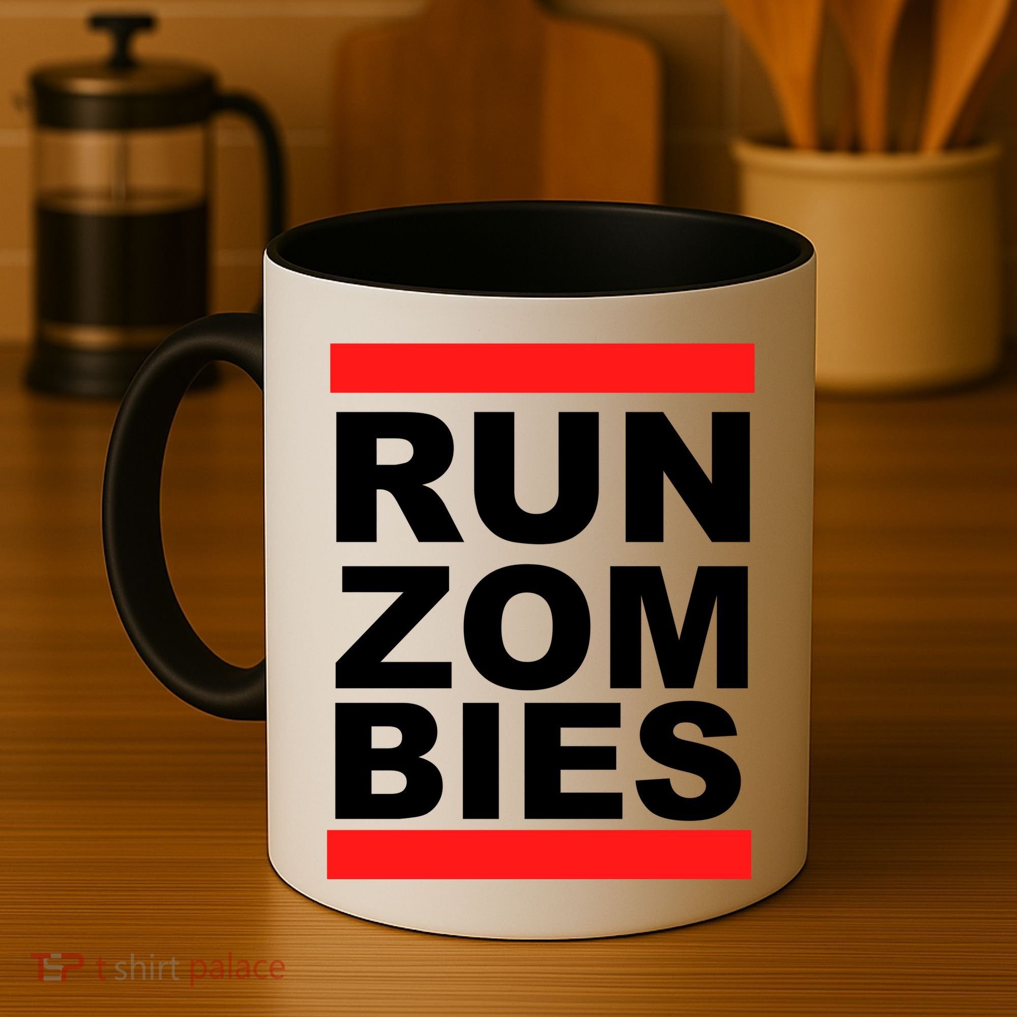 Run Zombies Retro Coffee Mug