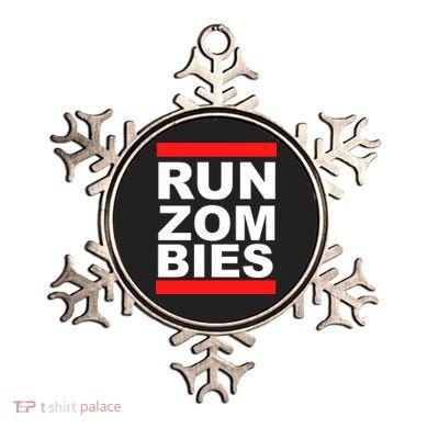 Run Zombies Retro Ornament