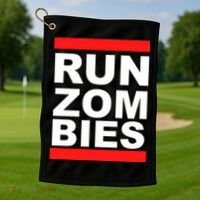 Run Zombies Retro Golf Towel thumb 1