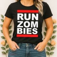 Run Zombies Retro Women's T-Shirt thumb 2