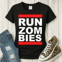 Run Zombies Retro Women's T-Shirt thumb 3