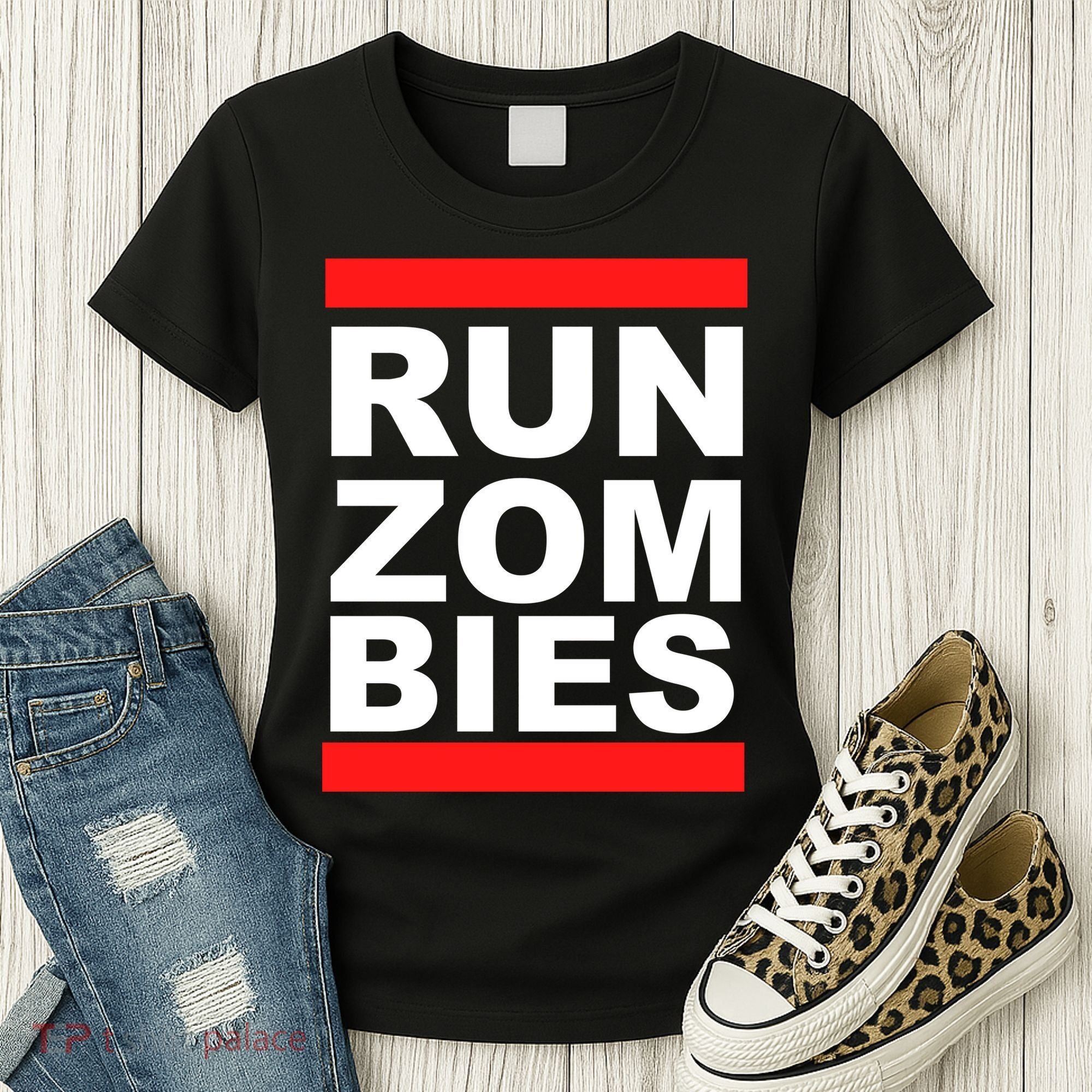 Run Zombies Retro Women's T-Shirt