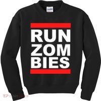 Run Zombies Retro Kids Sweatshirt thumb 0
