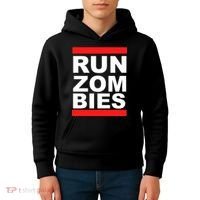 Run Zombies Retro Kids Hoodie thumb 4