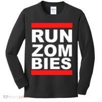 Run Zombies Retro Kids Long Sleeve Shirt thumb 0