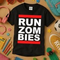 Run Zombies Retro Kids T-Shirt thumb 3