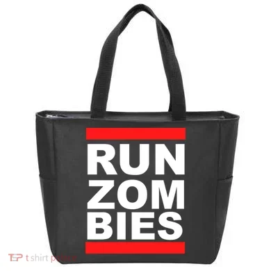 Run Zombies Retro Tote Bag