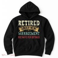 Retired Under New Management See Wife For Details Husband Hoodie thumb 0