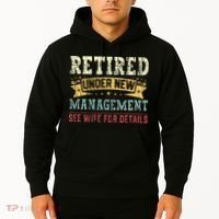 Retired Under New Management See Wife For Details Husband Hoodie thumb 2