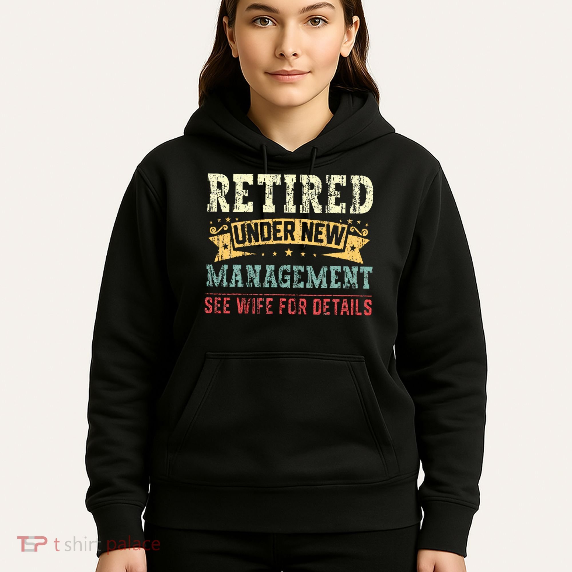 Retired Under New Management See Wife For Details Husband Hoodie