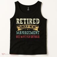 Retired Under New Management See Wife For Details Husband Tank Top thumb 2