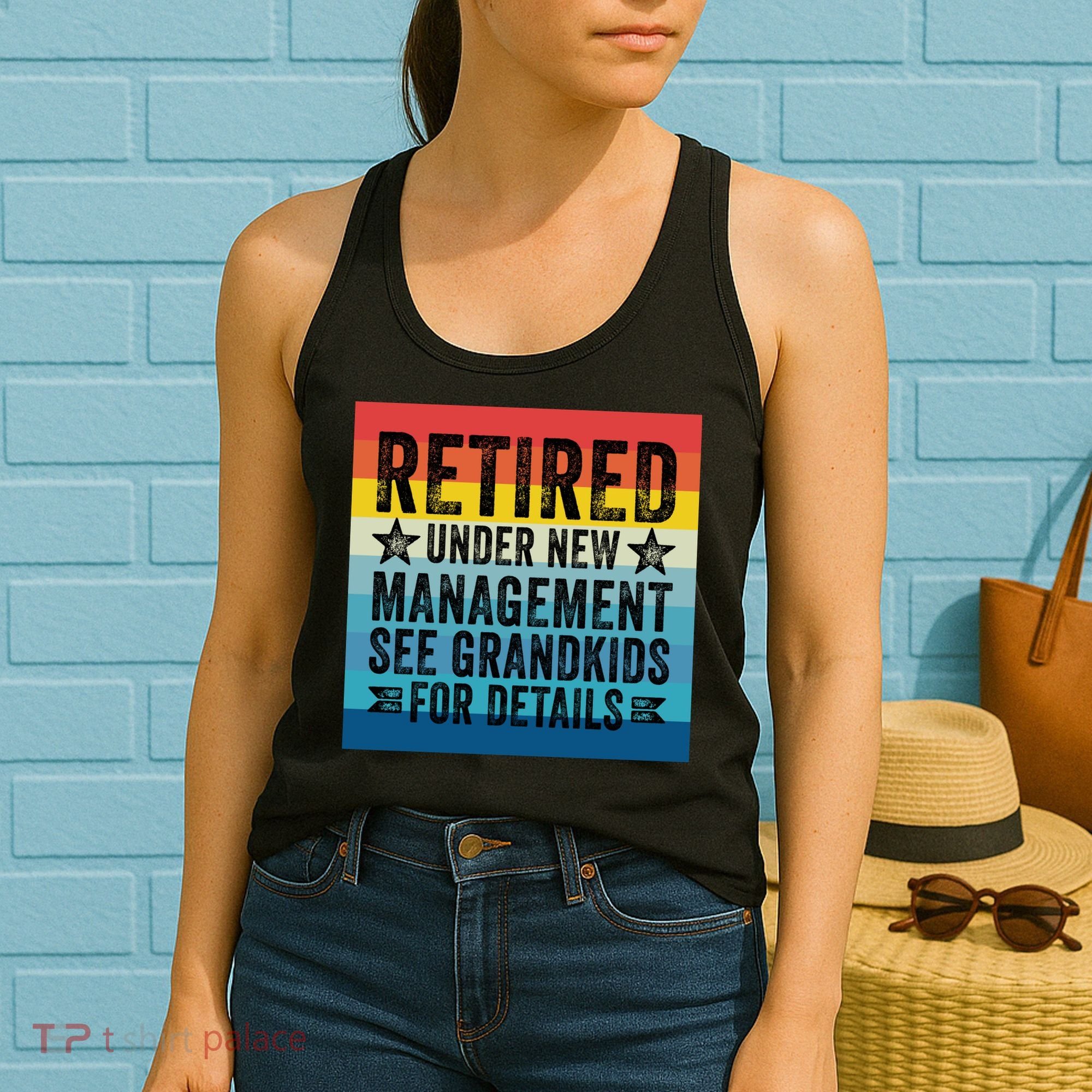 Retired Under New Management See Grandkids For Details Women's Tank Top
