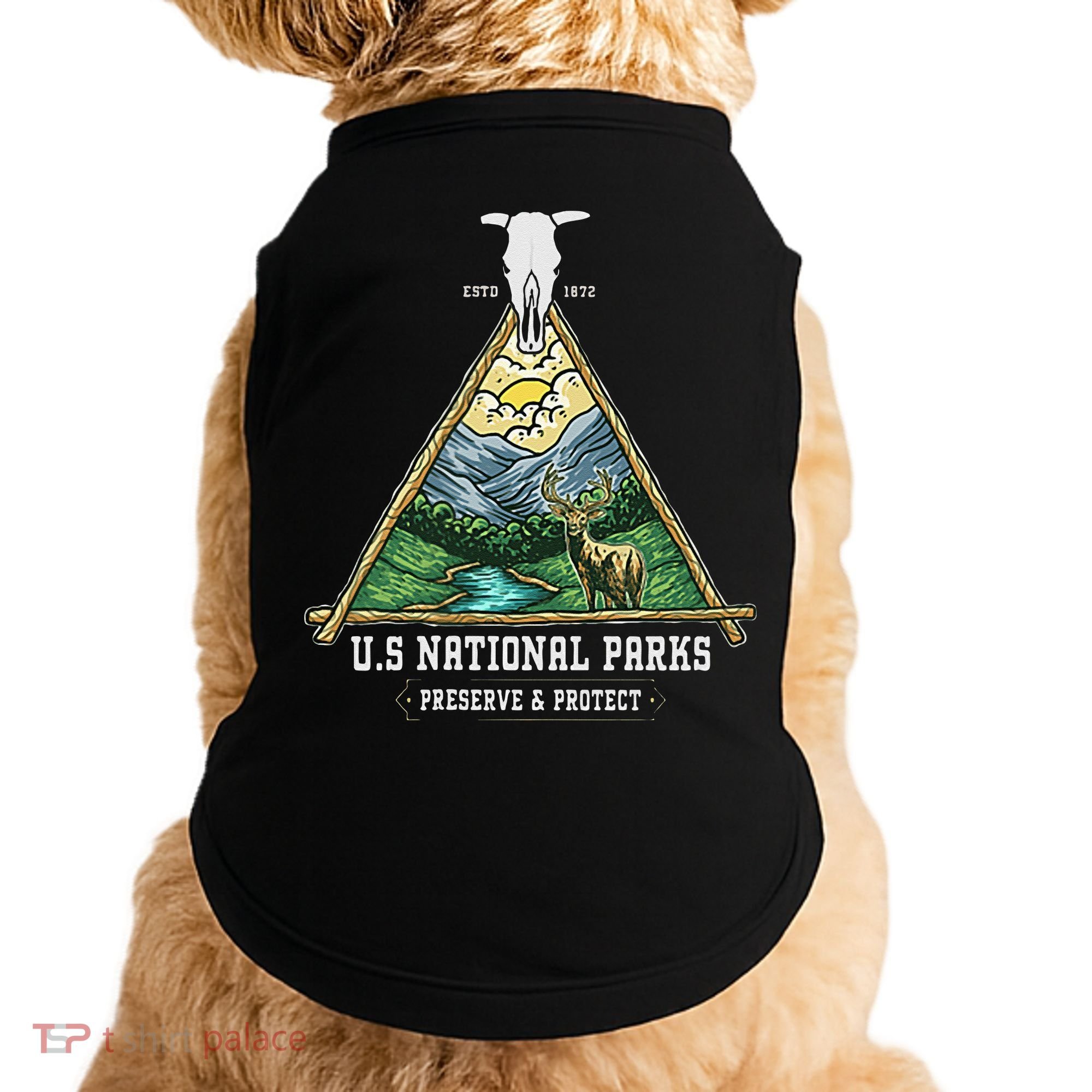Retro US National Parks Preserve And Protect Outdoor Doggie Tank