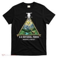 Retro US National Parks Preserve And Protect Outdoor T-Shirt thumb 0