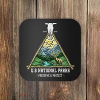 Retro US National Parks Preserve And Protect Outdoor Coaster thumb 0