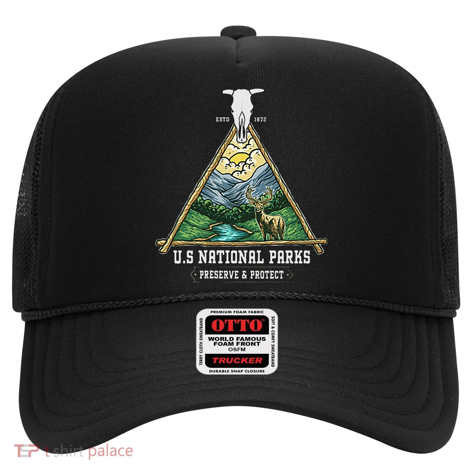 Retro US National Parks Preserve And Protect Outdoor Hat