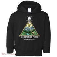 Retro US National Parks Preserve And Protect Outdoor Toddler Hoodie thumb 0