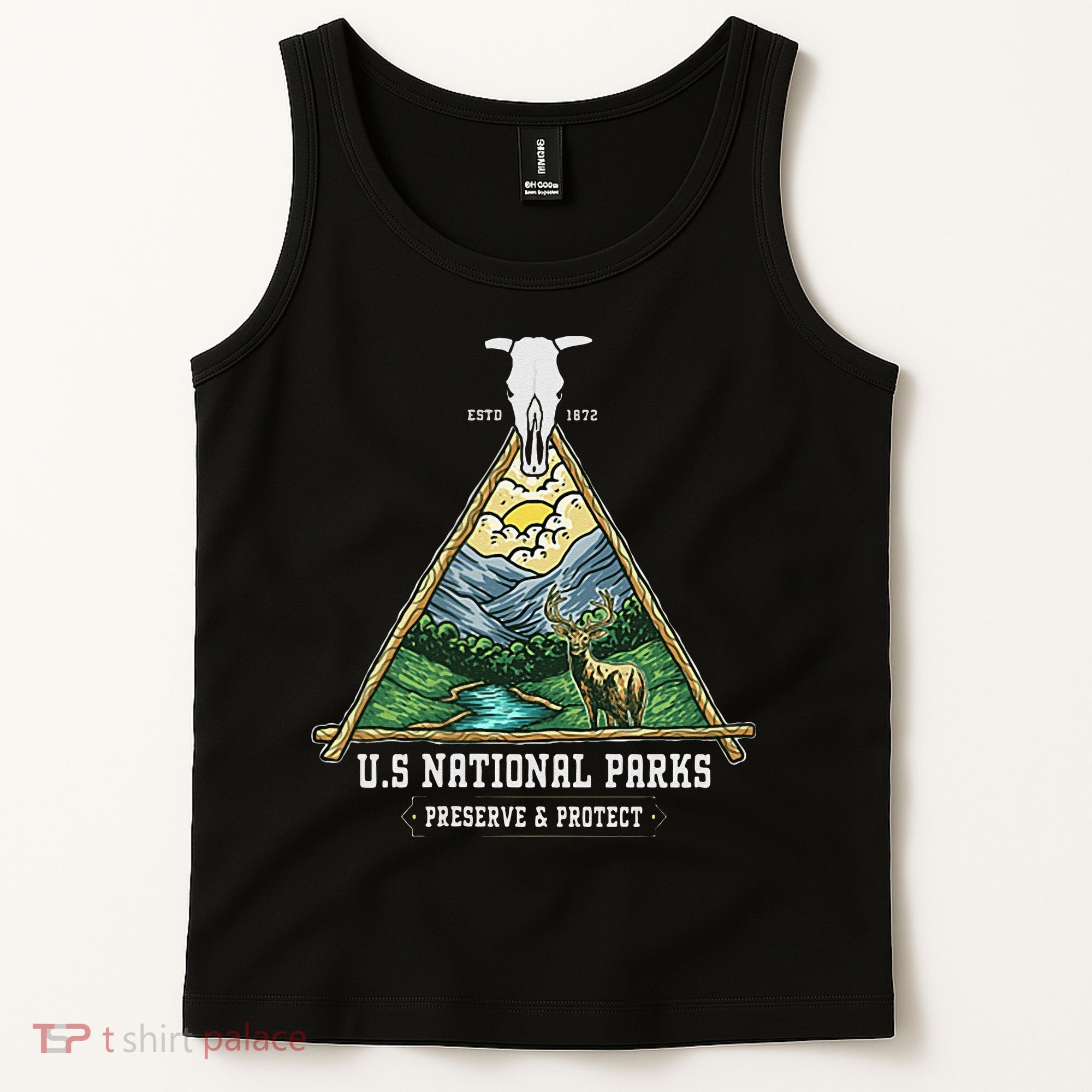 Retro US National Parks Preserve And Protect Outdoor Tank Top