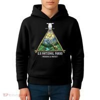 Retro US National Parks Preserve And Protect Outdoor Kids Hoodie thumb 4