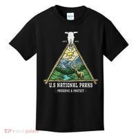 Retro US National Parks Preserve And Protect Outdoor Kids T-Shirt thumb 0