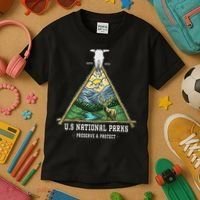Retro US National Parks Preserve And Protect Outdoor Kids T-Shirt thumb 3