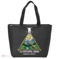 Retro US National Parks Preserve And Protect Outdoor Tote Bag thumb 0