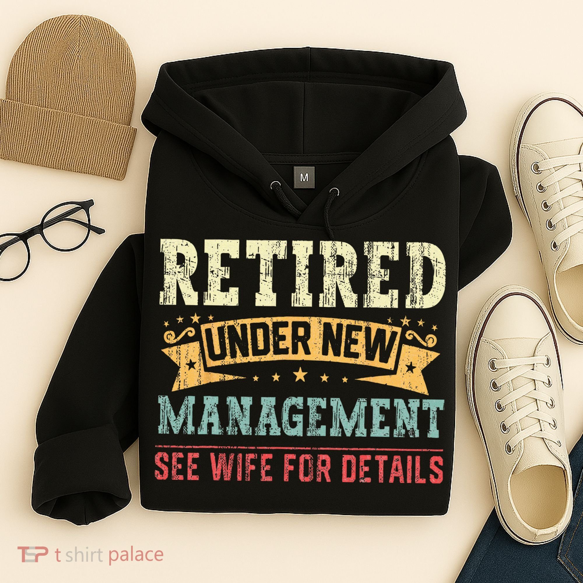 Retired Under New Management See Wife For Details Husband Hoodie