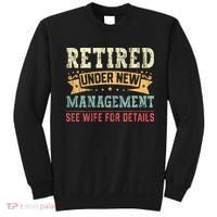 Retired Under New Management See Wife For Details Husband Sweatshirt thumb 0