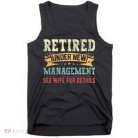 Retired Under New Management See Wife For Details Husband Tank Top thumb 0