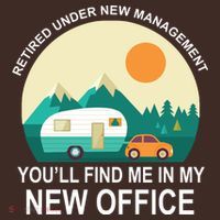 Retired Under New Management You'll Find Me In My New Office Coaster thumb 2