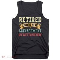 Retired Under New Management See Wife For Details Husband Tank Top thumb 0