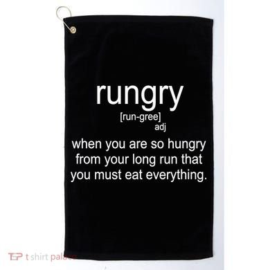 Rungry Definition Funny Golf Towel