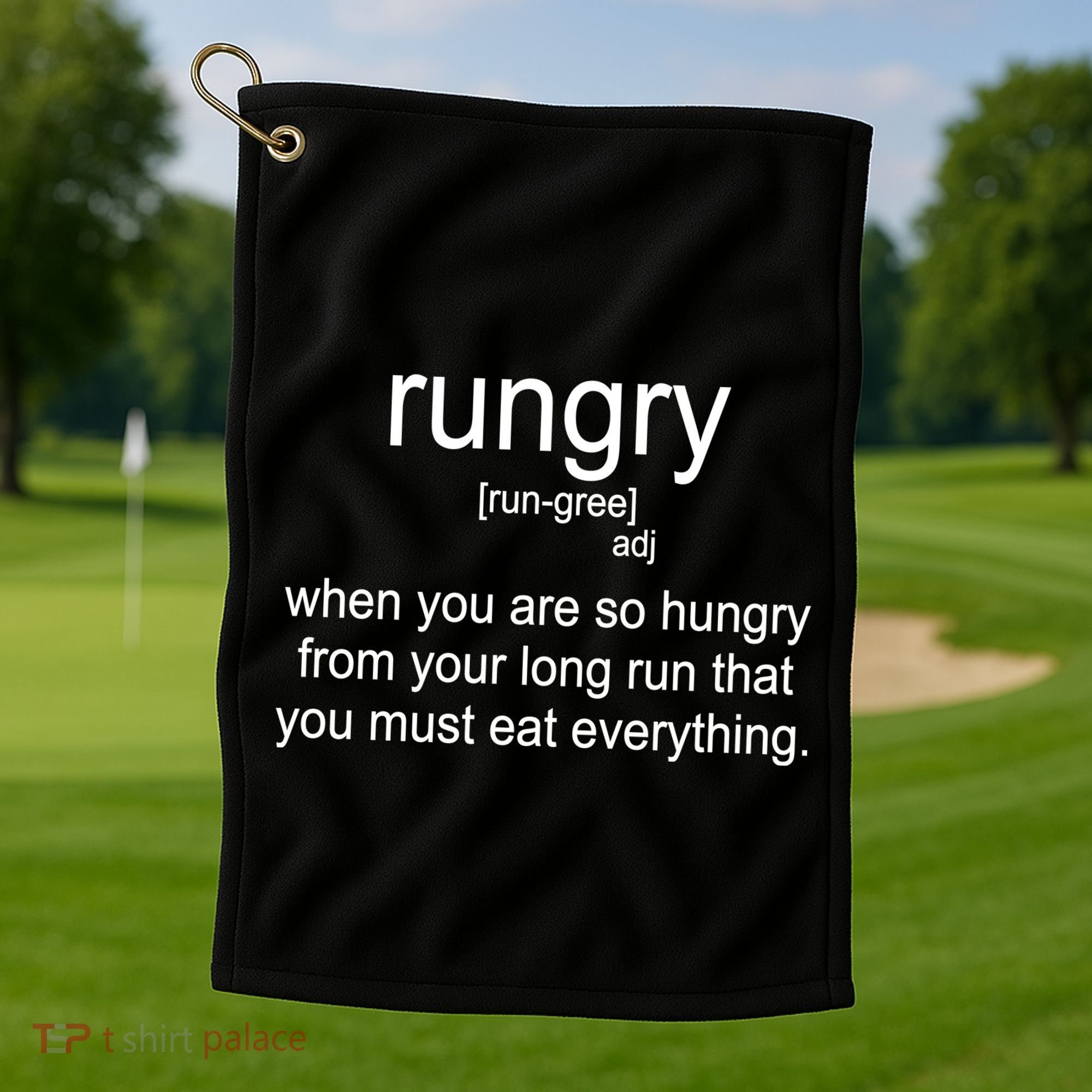 Rungry Definition Funny Golf Towel