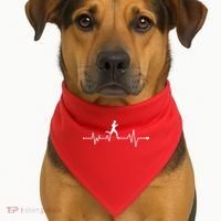 Runner Heartbeat Pulse USA-Made Doggie Bandana thumb 1