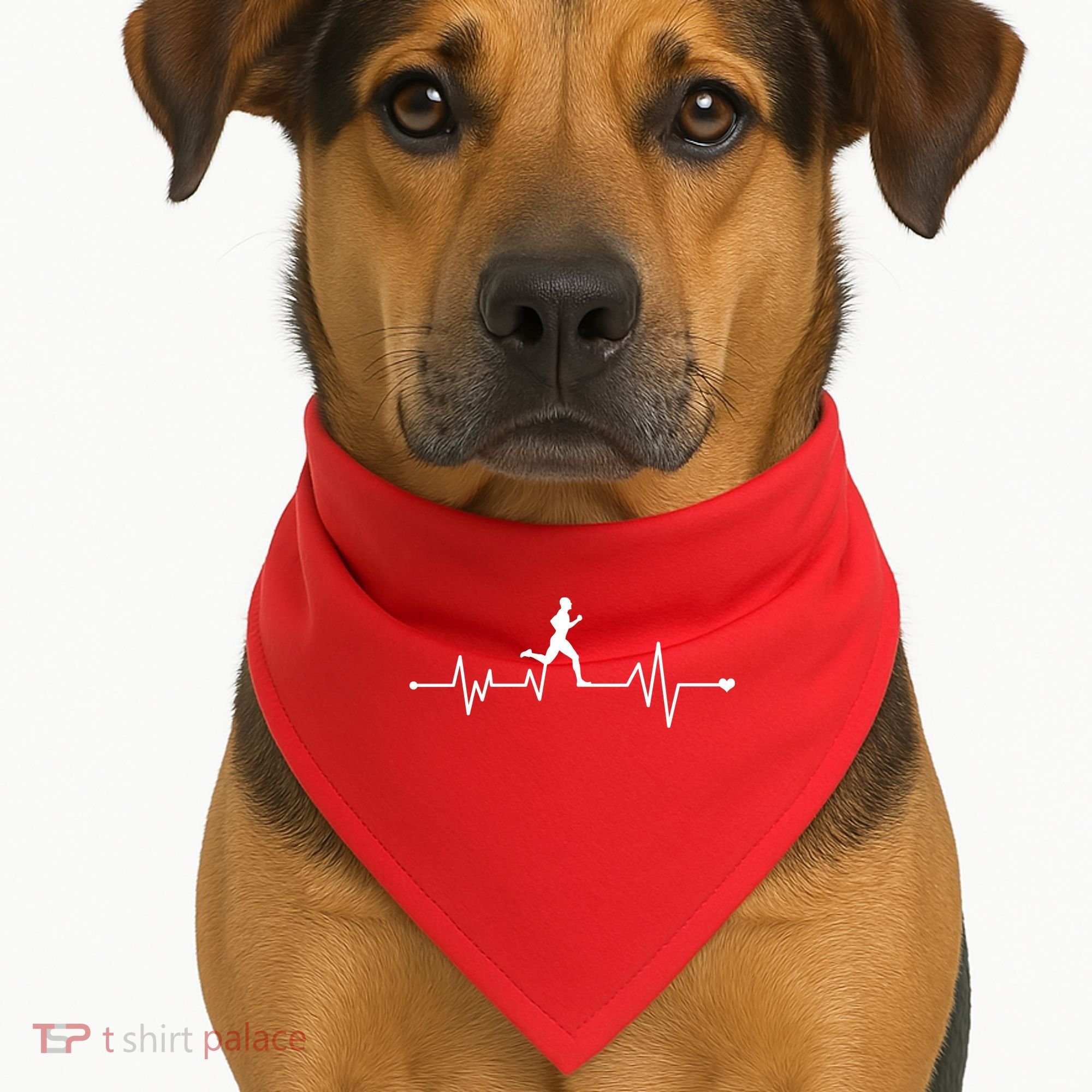 Runner Heartbeat Pulse USA-Made Doggie Bandana