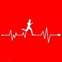 Runner Heartbeat Pulse USA-Made Doggie Bandana thumb 2
