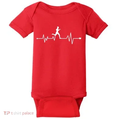 Runner Heartbeat Pulse Baby Bodysuit