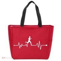 Runner Heartbeat Pulse Tote Bag thumb 0