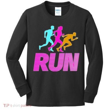 Runners Silhouette Kids Long Sleeve Shirt