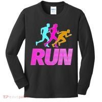Runners Silhouette Kids Long Sleeve Shirt thumb 0