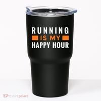 Running Is My Happy Hour Tumbler thumb 0