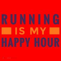 Running Is My Happy Hour Santa Hat thumb 1