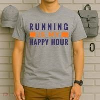 Running Is My Happy Hour T-Shirt thumb 6