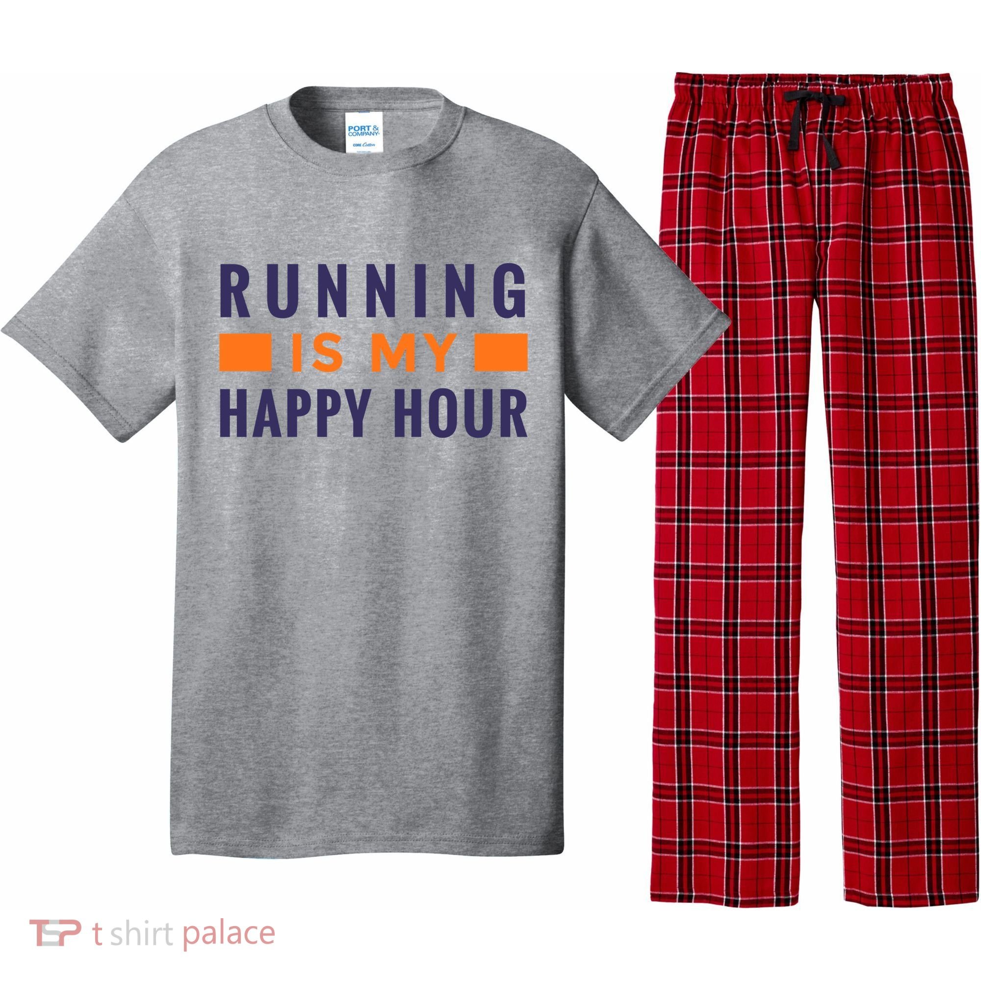 Running Is My Happy Hour Pajama Set