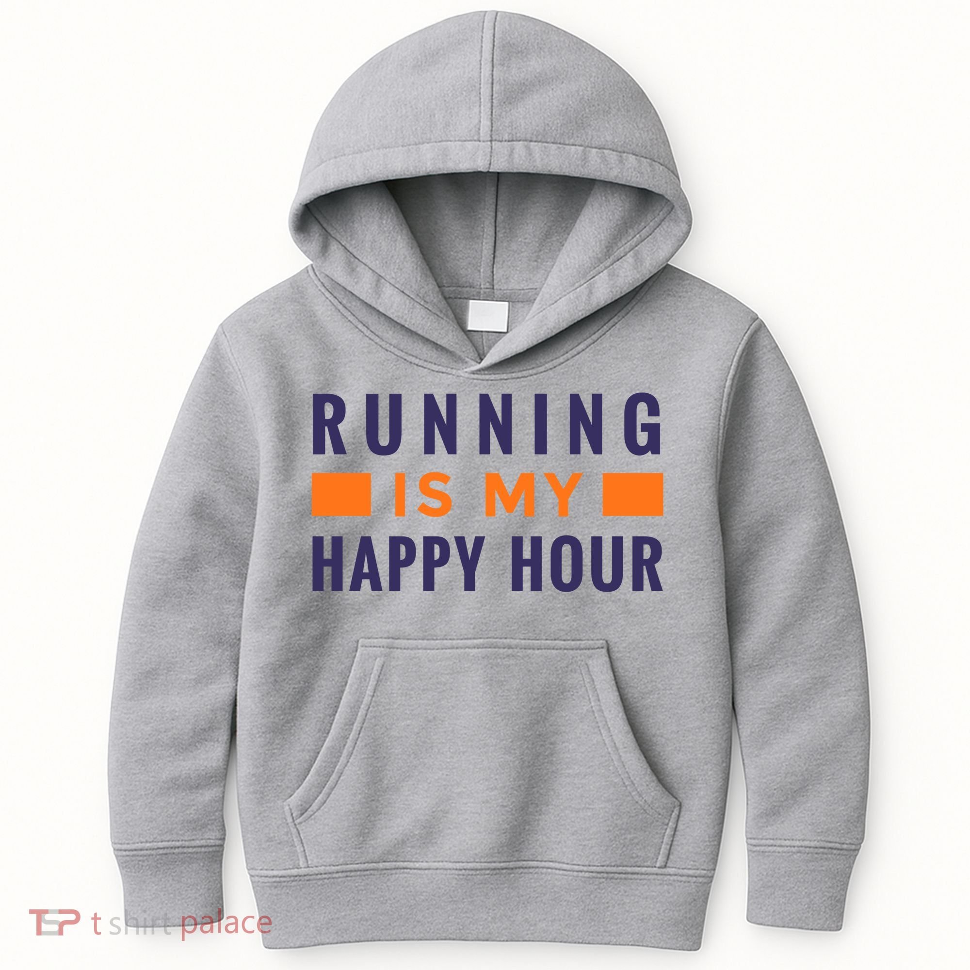 Running Is My Happy Hour Kids Hoodie