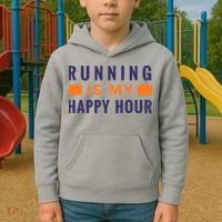 Running Is My Happy Hour Kids Hoodie thumb 2
