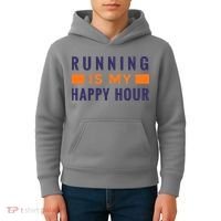Running Is My Happy Hour Kids Hoodie thumb 4