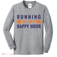 Running Is My Happy Hour Kids Long Sleeve Shirt thumb 0