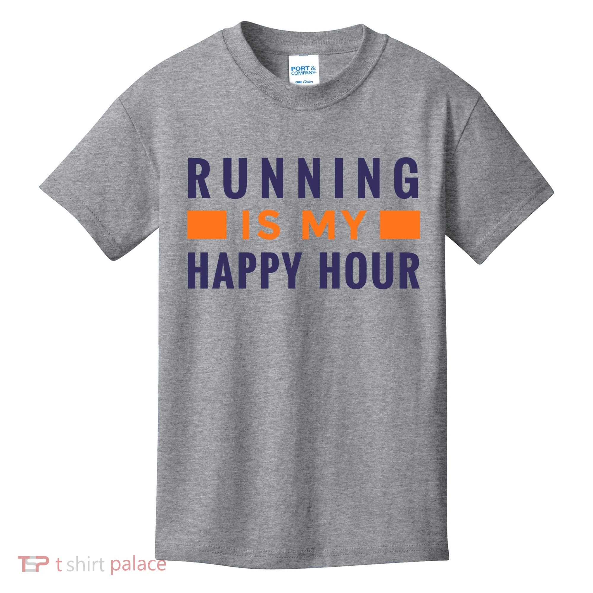 Running Is My Happy Hour Kids T-Shirt