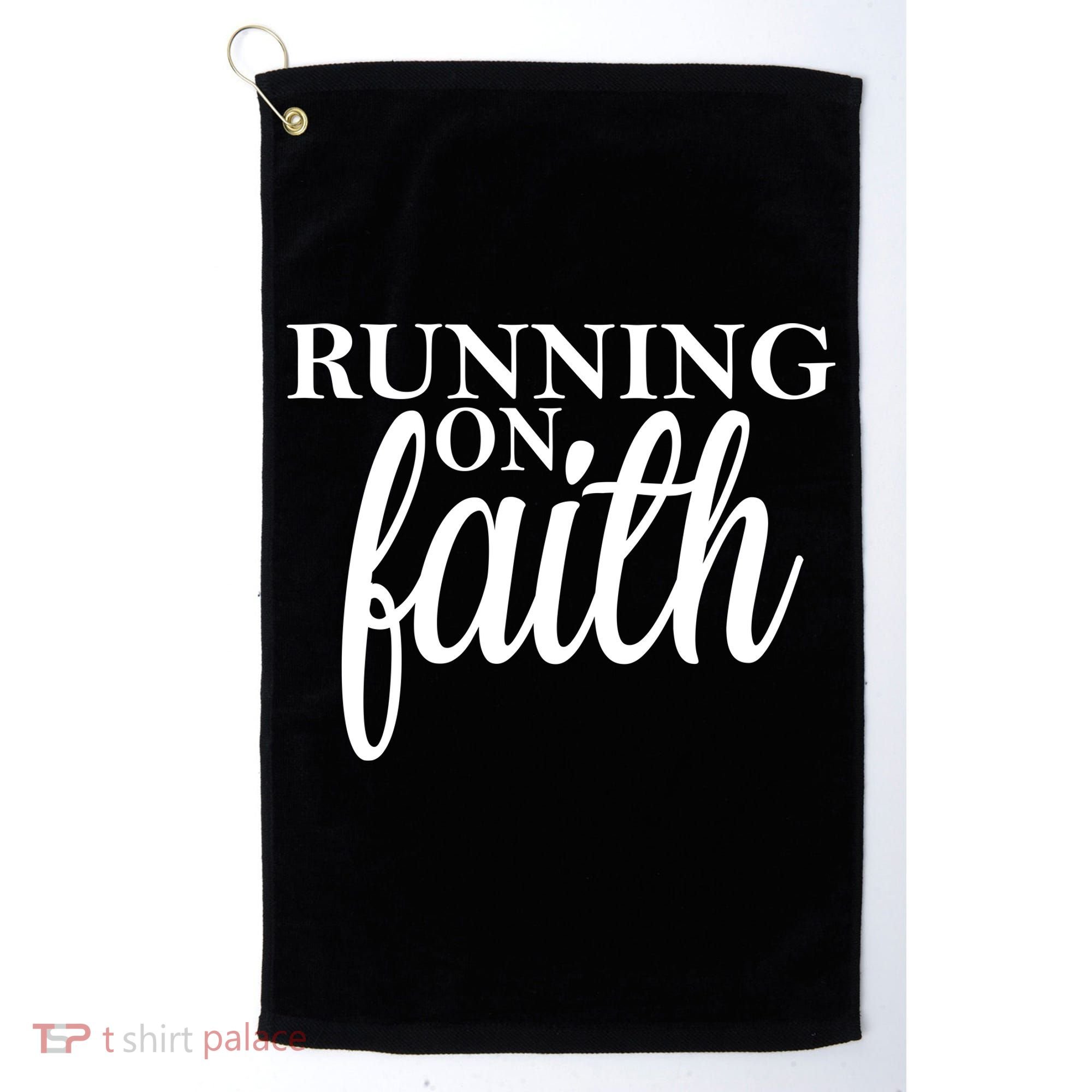 Running On Faith Golf Towel